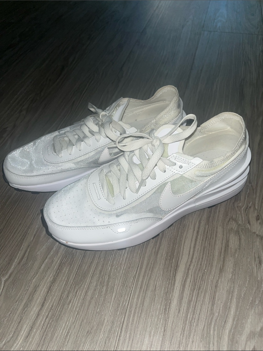 NWOT Nike White Layered Mesh & Leather NSW//WFFL 1